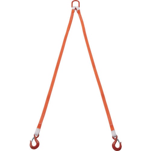 ＴＲＵＳＣＯ　２本吊ベルトスリングセット　２５ｍｍ幅Ｘ１．５ｍ　吊り角度６０°時荷重０．８６ｔ（最大＿