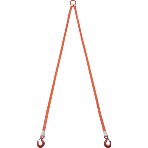 ＴＲＵＳＣＯ　２本吊ベルトスリングセット　２５ｍｍ幅Ｘ２ｍ　吊り角度６０°時荷重０．８６ｔ（最大使用＿