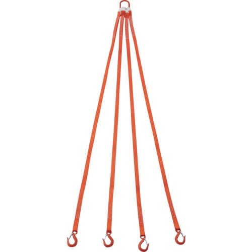 ＴＲＵＳＣＯ　４本吊ベルトスリングセット　２５ｍｍ幅Ｘ２ｍ　吊り角度６０°時荷重０．８６ｔ（最大使用＿