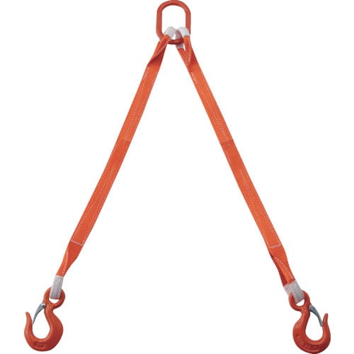 ＴＲＵＳＣＯ　２本吊ベルトスリングセット　３５ｍｍ幅Ｘ１ｍ　吊り角度６０°時荷重１．７２ｔ（最大使用＿