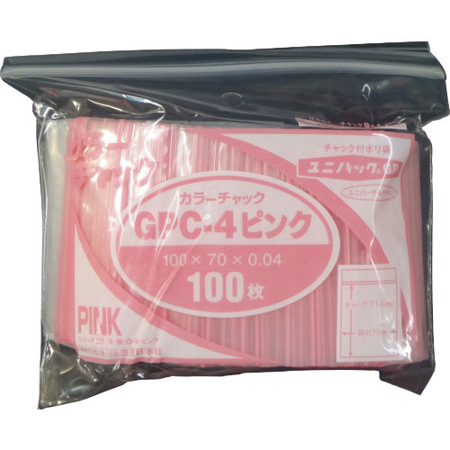 セイニチ　ユニパック　ＧＰ　Ｃ‐４　カラーチャック　ピンク＿