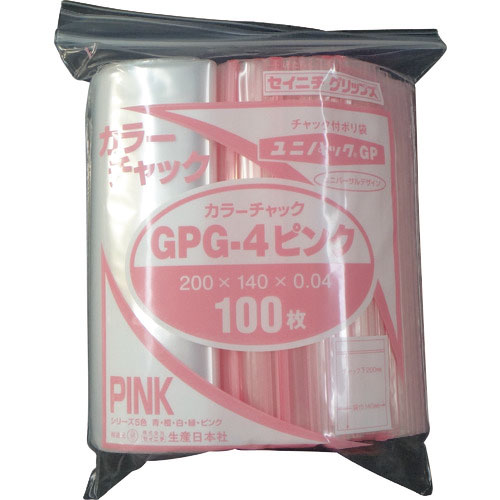 セイニチ ユニパック GP G‐4 カラーチャック ピンク_