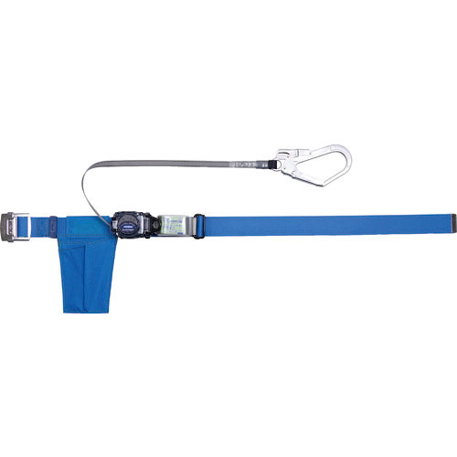 TRUSCO 巻取式 胴ベルト型墜落制止用器具 スライドバックル 幅50mmX長さ1400mm ブルー_