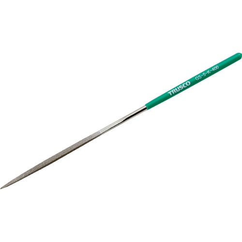 ＴＲＵＳＣＯ　ダイヤモンドヤスリ　精密用＃４００　角　１本入　全長１４０ｍｍ（１０本組サイズ）＿