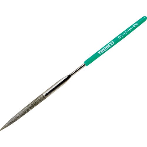 TRUSCO ダイヤモンドヤスリ 精密用#400 半丸 1本入 全長140mm(12本組サイズ)_