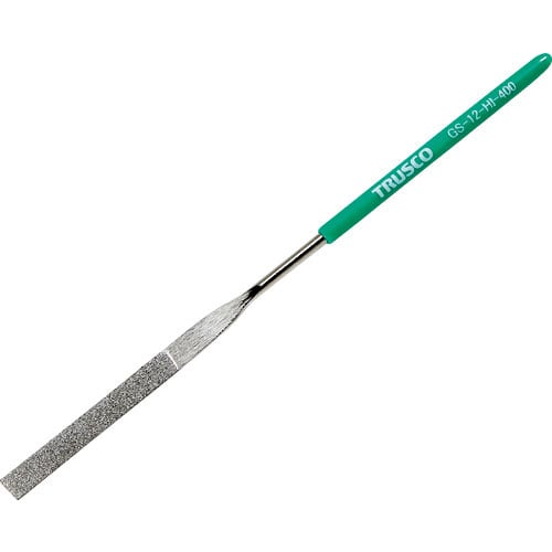 TRUSCO ダイヤモンドヤスリ 精密用#400 平 1本入 全長140mm(12本組サイズ)_