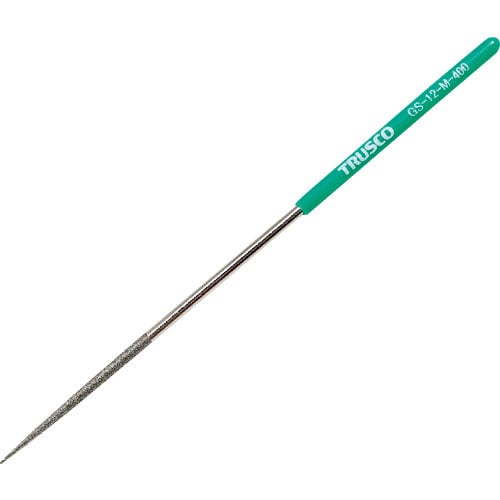 TRUSCO ダイヤモンドヤスリ 精密用#400 丸 1本入 全長140mm(12本組サイズ)_