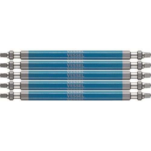 ベッセル 剛彩ビット 5本組 (両頭スクエア) SQ3×110mm_