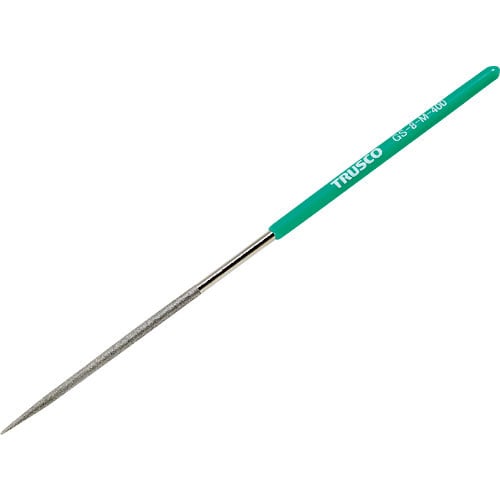 TRUSCO ダイヤモンドヤスリ 精密用#400 丸 1本入 全長180mm(8本組サイズ)_