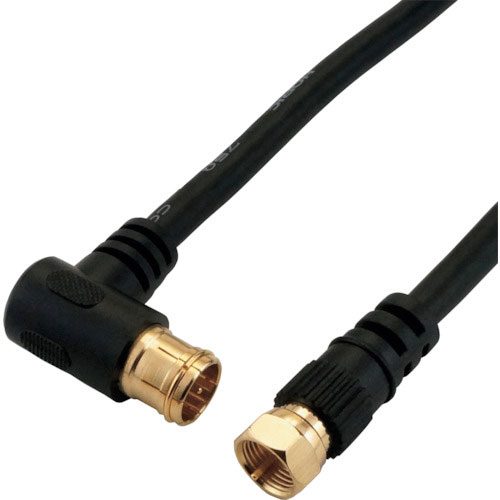 ホーリック アンテナケーブル 2m ブラック L字差込式/ネジ式コネクタ HAT20-336LSBK_