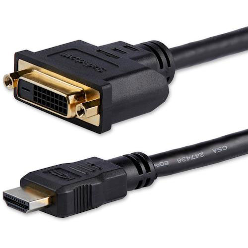 スターテック ディスプレイ変換ケーブル/HDMI - DVI-D/20cm/HDMIオス・DVIメス_