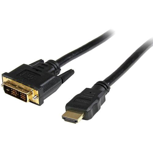スターテック ディスプレイ変換ケーブル/HDMI - DVI-D/1m/HDMIオス・DVIオス_