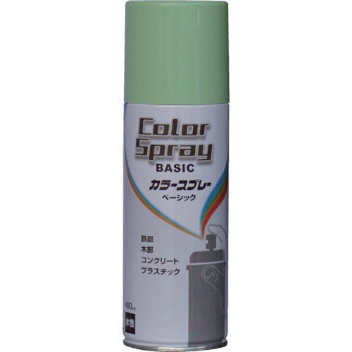 ニッぺ 水性カラースプレー ベーシック 400ml ライトグリーン HKU015_