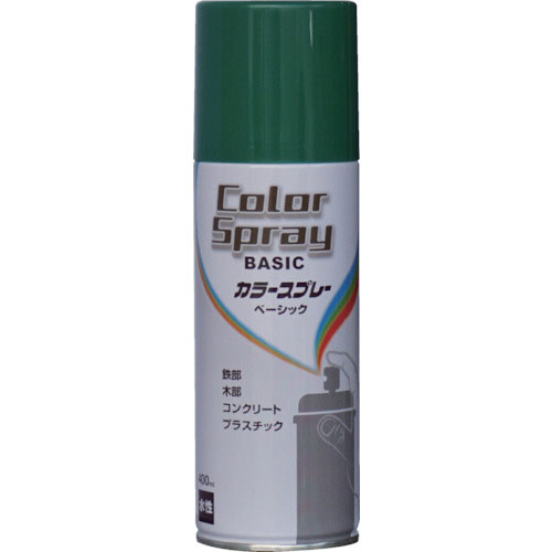 ニッぺ 水性カラースプレー ベーシック 400ml グリーン HKU016_