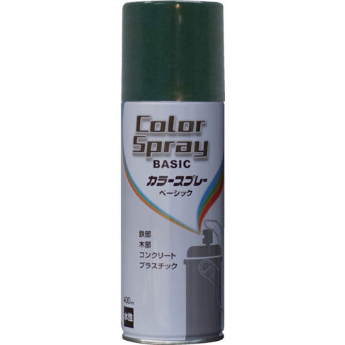 ニッぺ 水性カラースプレー ベーシック 400ml ディープグリーン HKU017_