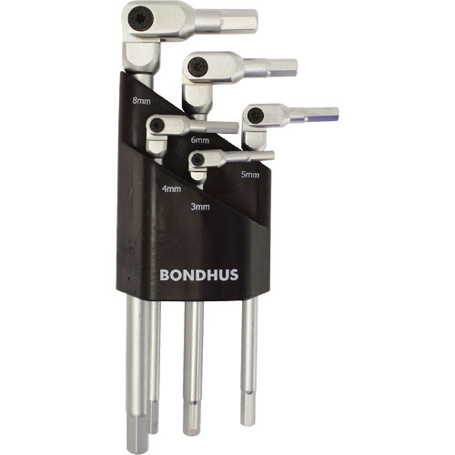 ボンダス HEX PRO ピボットヘッド六角レンチセット 5本組 3-8mm_