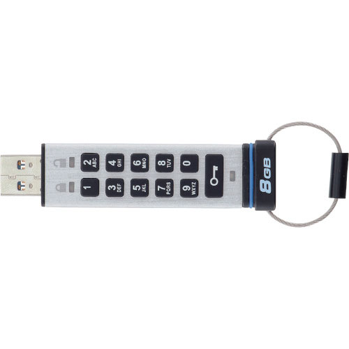 エレコム セキュリティUSBメモリ 10Key付 USB3.0 8GB シルバー_