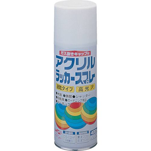 ニッぺ　アクリルラッカースプレー　４００ｍｌ　ホワイト　ＨＷＥ００１－４００＿