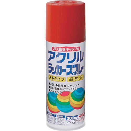 ニッぺ アクリルラッカースプレー 300ml レッド HWE009-300_