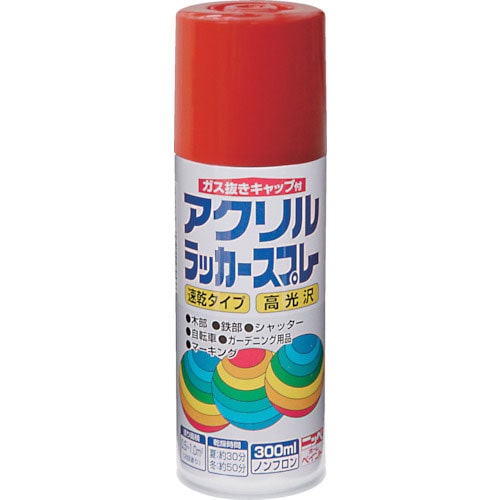 ニッぺ　アクリルラッカースプレー　３００ｍｌ　レッド　ＨＷＥ００９－３００＿