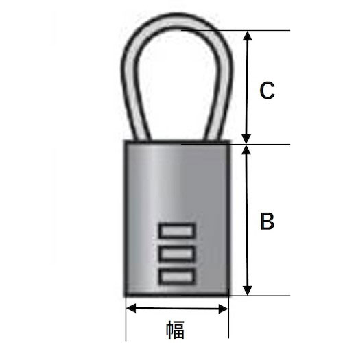 ＷＡＫＩ　ケーブルロック　ＩＢ－０３２　サテンクローム＿