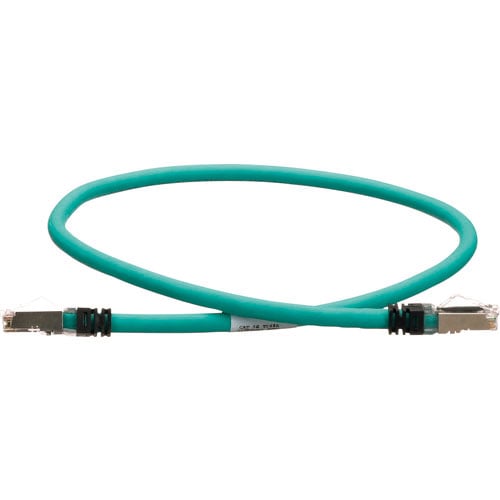 パンドウイット　ＣＡＴ５Ｅ　高ノイズ対応産業用ＬＡＮケーブル　緑青　１ｍ＿