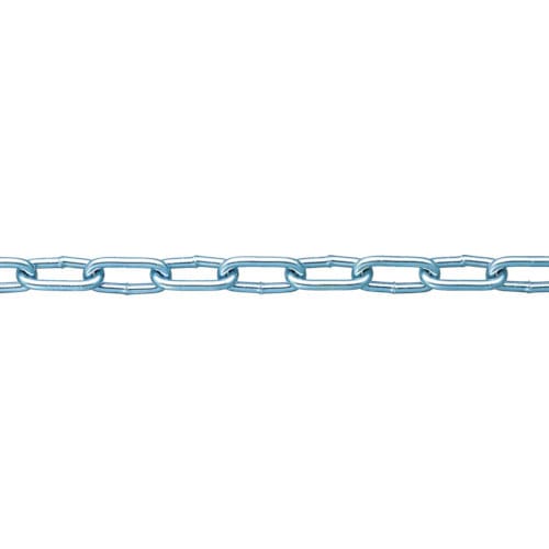 ニッサチェイン　鉄ユニクロ溶接リンクチェイン　４ｍｍ×３０ｍ＿