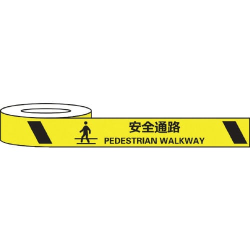 セーフラン　耐摩耗標識テープ　７５ｍｍ×２２ｍ　安全通路　ＰＥＤＥＳＴＲＩＡＮ　ＷＡＬＫＷＡＹ＿