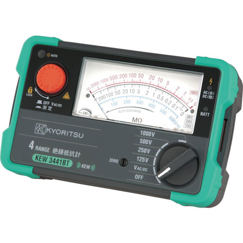 KYORITSU 3441BT Bluetooth搭載アナログ絶縁抵抗計_