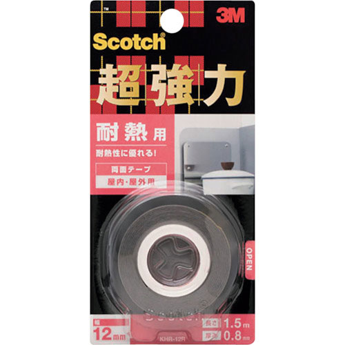 3M スコッチ 超強力両面テープ 耐熱用 12mm×1.5m_