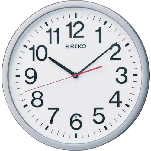 SEIKO 電波掛時計 直径361×48 P枠 銀色メタリック_