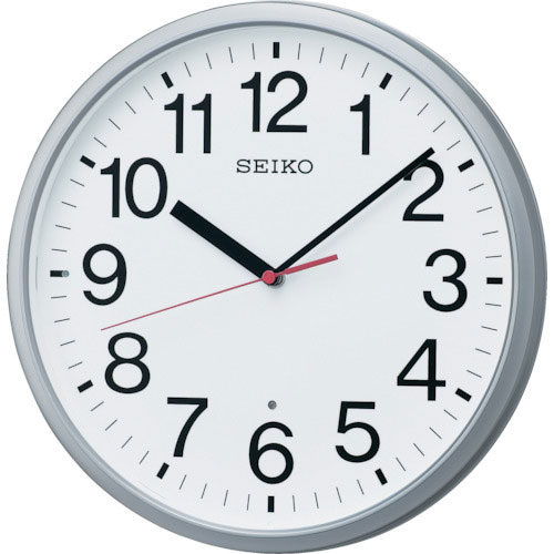 SEIKO 電波掛時計 直径305×45 P枠 銀色メタリック_