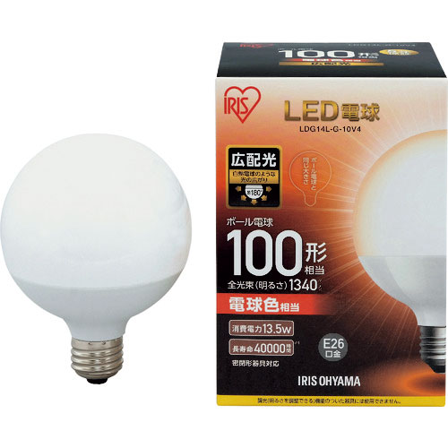 ＩＲＩＳ　ＬＥＤ電球　ボール電球タイプ　１００形相当　電球色　１３４０ｌｍ＿