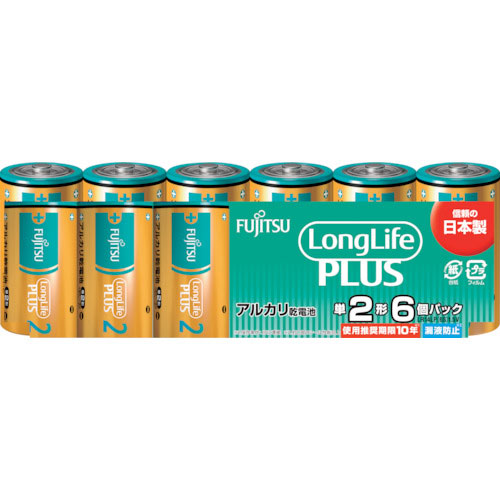 富士通　アルカリ乾電池単２　Ｌｏｎｇ　Ｌｉｆｅ　Ｐｌｕｓ　６個パック＿