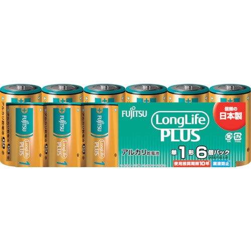 富士通　アルカリ乾電池単１　Ｌｏｎｇ　Ｌｉｆｅ　Ｐｌｕｓ　６個パック＿