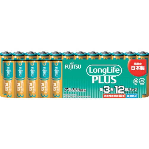 富士通　アルカリ乾電池単３　Ｌｏｎｇ　Ｌｉｆｅ　Ｐｌｕｓ　１２個パック＿