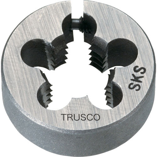ＴＲＵＳＣＯ　左・アジャスタブル丸ダイス　５０径　１４Ｘ２．０　（ＳＫＳ）＿