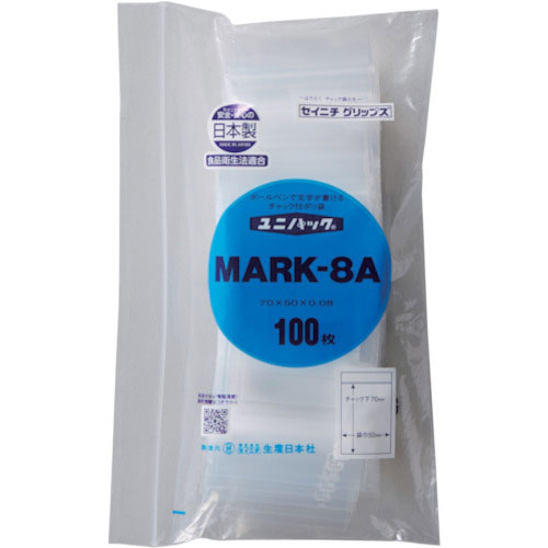 セイニチ　「ユニパック」　ＭＡＲＫ－８Ａ　７０×５０×０．０８　１００枚入＿