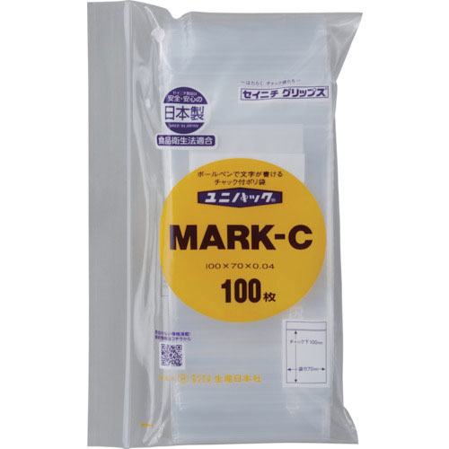 セイニチ　「ユニパック」　ＭＡＲＫ－Ｃ　１００×７０×０．０４　１００枚入＿