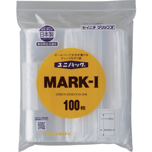 セイニチ　「ユニパック」　ＭＡＲＫ－Ｉ　２８０×２００×０．０４　１００枚入＿