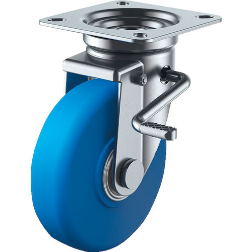 ユーエイ　産業用キャスターダブルＳ付自在車１３０径ＭＣナイロン車輪＿