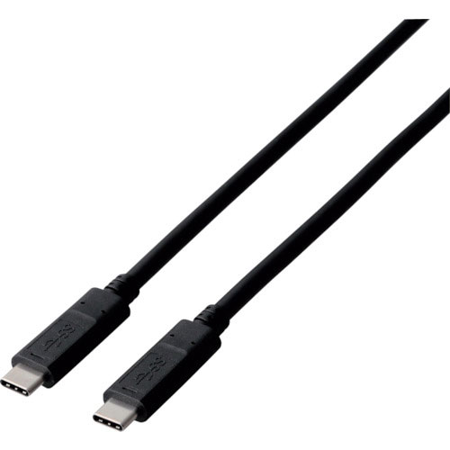 エレコム USB3.1ケーブル(C-C、PD対応) 1.0m ブラック_
