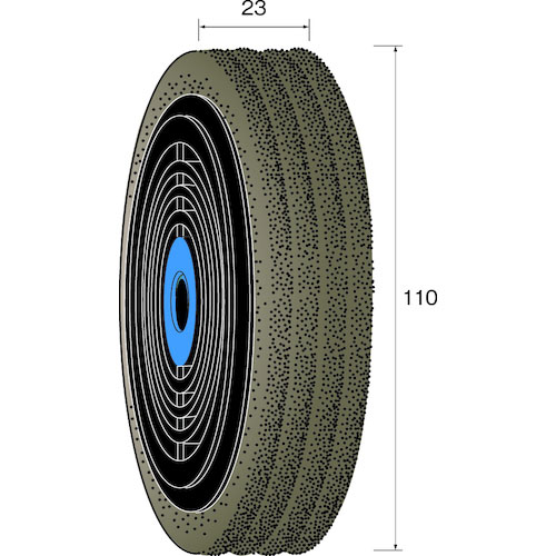 ミニモ　リングバフホイール　クッションサンダー　＃１８０　φ１１０＿