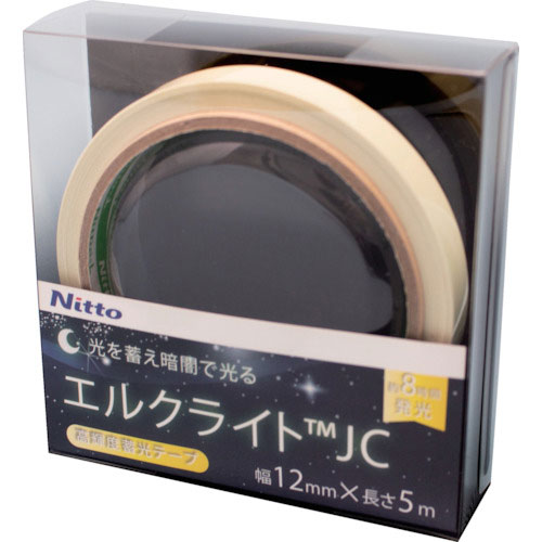 日東エルマテ　高輝度蓄光テープ　ＪＩＳ－ＪＣ級　０．３ｍｍ×１２ｍｍ×５ｍ　グリーン＿