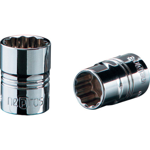 ネプロス 6.3sq.ソケット(十二角) 対辺寸法11mm 差込角6.5mm 全長19mm_