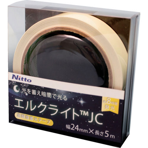 日東エルマテ 高輝度蓄光テープ JIS-JC級 0.3mm×24mm×5m グリーン_