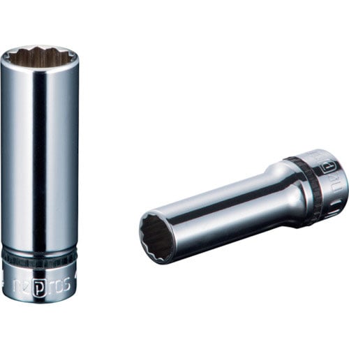 ネプロス　インチ　９．５ｓｑ．ディープソケット（十二角）　対辺寸法７／８ｉｎｃｈ　全長６５ｍｍ＿