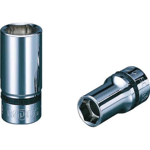 ネプロス　９．５ｓｑ．セミディープソケット（六角）　対辺寸法６ｍｍ　差込角９．５ｍｍ　全長３５ｍｍ＿