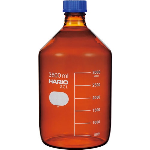 HARIO ボトル 耐熱ねじ口瓶(茶) 3800ml_