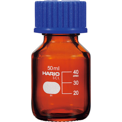 ＨＡＲＩＯ　ボトル　耐熱ねじ口瓶（茶）　５０ｍｌ＿